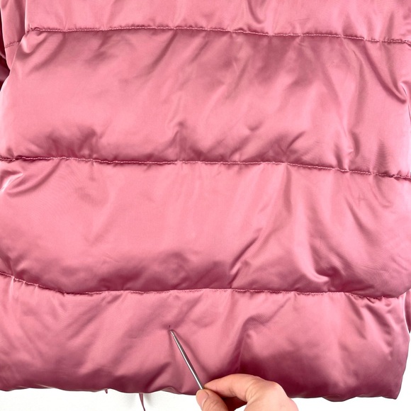 AVEC LES FILLES Pink Puffer Wrap Jacket, Small, Thermal Puff Coat, Dusty Rose - Picture 15 of 16